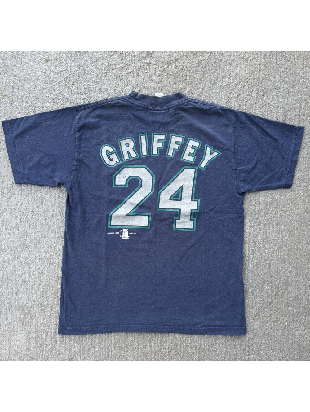Vintage 1999 Seattle Mariners Ken Griffey Jr #24 Signature MLB Shirt YOUTH Large